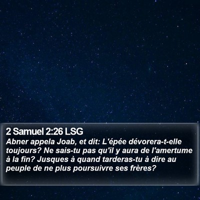 2 Samuel 2:26 LSG Bible Verse Image