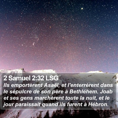 2 Samuel 2:32 LSG Bible Verse Image