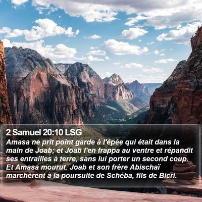 2 Samuel 20:10 LSG Bible Verse Image