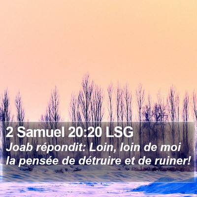 2 Samuel 20:20 LSG Bible Verse Image