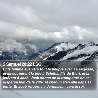 2 Samuel 20:22 LSG Bible Verse Image