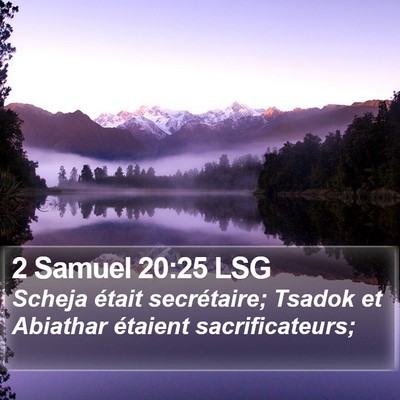 2 Samuel 20:25 LSG Bible Verse Image