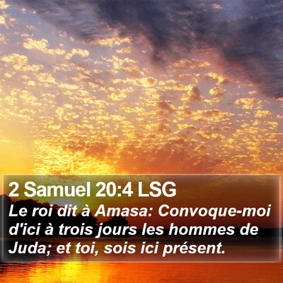 2 Samuel 20:4 LSG Bible Verse Image