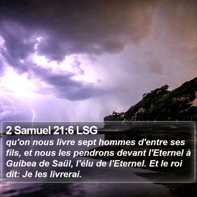 2 Samuel 21:6 LSG Bible Verse Image