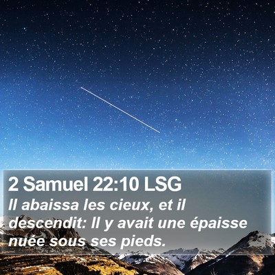 2 Samuel 22:10 LSG Bible Verse Image