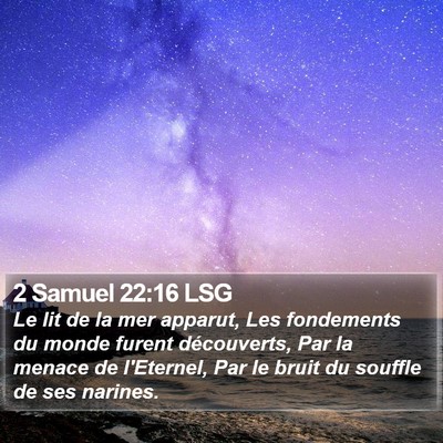 2 Samuel 22:16 LSG Bible Verse Image