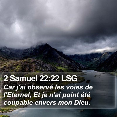 2 Samuel 22:22 LSG Bible Verse Image