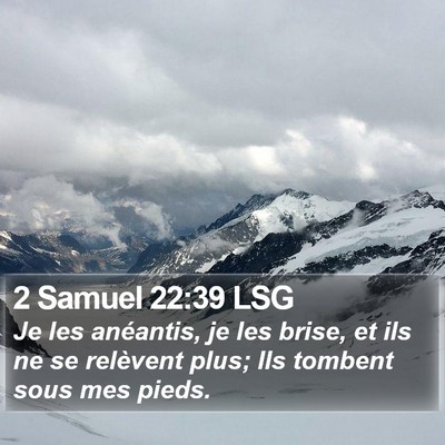 2 Samuel 22:39 LSG Bible Verse Image