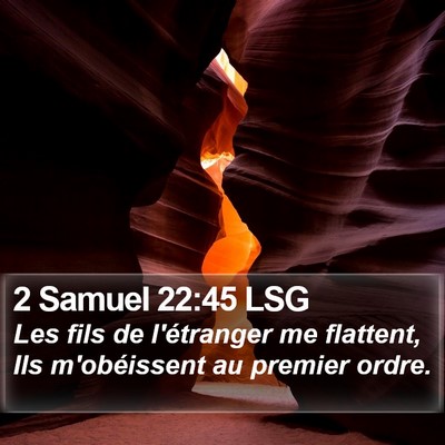 2 Samuel 22:45 LSG Bible Verse Image