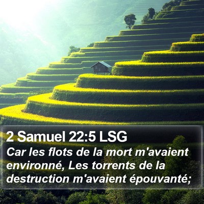 2 Samuel 22:5 LSG Bible Verse Image