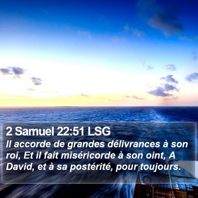 2 Samuel 22:51 LSG Bible Verse Image