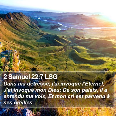 2 Samuel 22:7 LSG Bible Verse Image