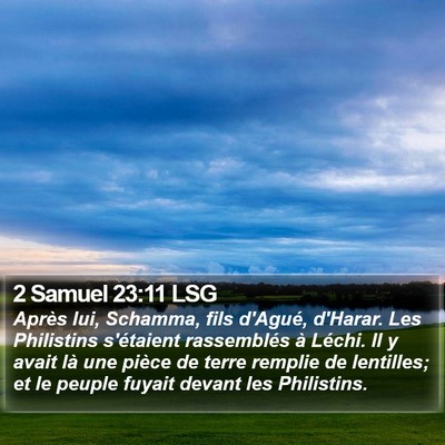 2 Samuel 23:11 LSG Bible Verse Image