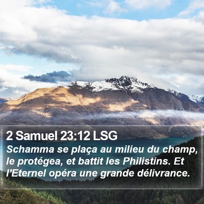 2 Samuel 23:12 LSG Bible Verse Image