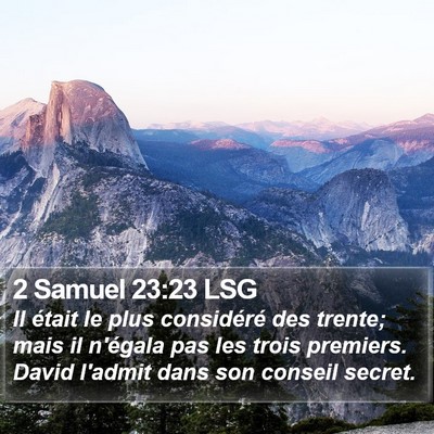 2 Samuel 23:23 LSG Bible Verse Image