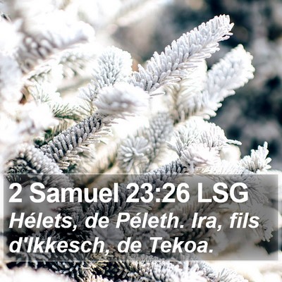 2 Samuel 23:26 LSG Bible Verse Image