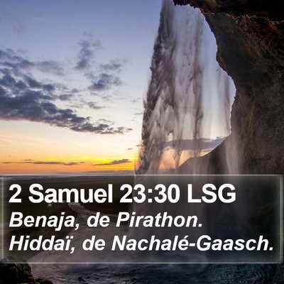 2 Samuel 23:30 LSG Bible Verse Image