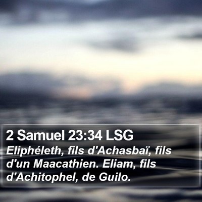 2 Samuel 23:34 LSG Bible Verse Image