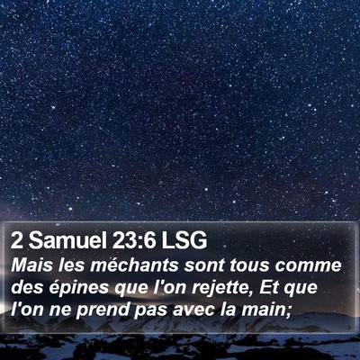 2 Samuel 23:6 LSG Bible Verse Image