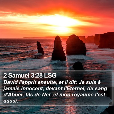 2 Samuel 3:28 LSG Bible Verse Image