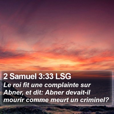 2 Samuel 3:33 LSG Bible Verse Image