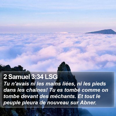 2 Samuel 3:34 LSG Bible Verse Image