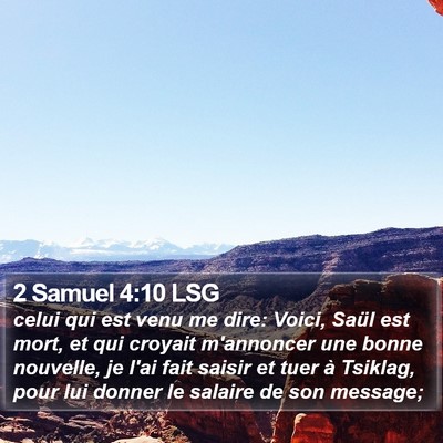 2 Samuel 4:10 LSG Bible Verse Image