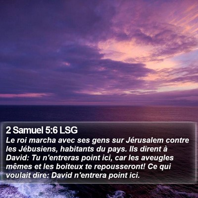 2 Samuel 5:6 LSG Bible Verse Image