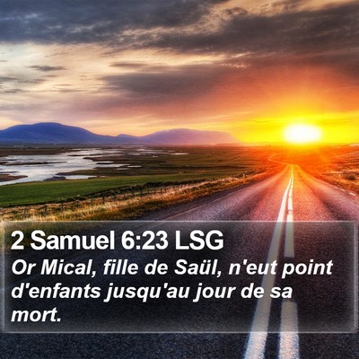 2 Samuel 6:23 LSG Bible Verse Image