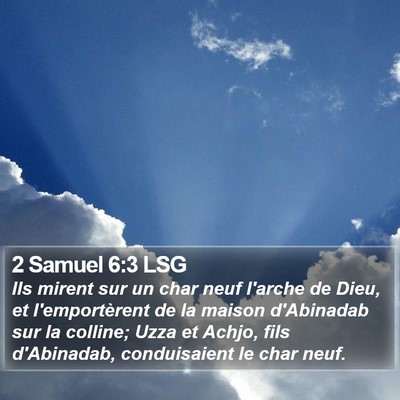 2 Samuel 6:3 LSG Bible Verse Image