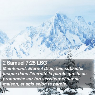 2 Samuel 7:25 LSG Bible Verse Image
