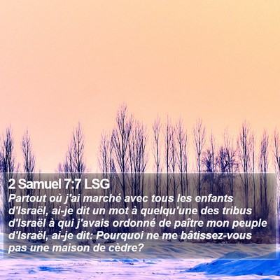 2 Samuel 7:7 LSG Bible Verse Image