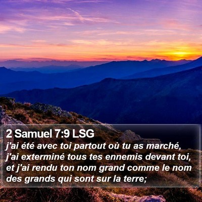 2 Samuel 7:9 LSG Bible Verse Image