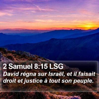 2 Samuel 8:15 LSG Bible Verse Image