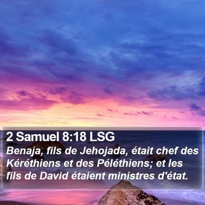 2 Samuel 8:18 LSG Bible Verse Image