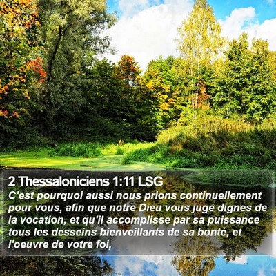 2 Thessaloniciens 1:11 LSG Bible Verse Image