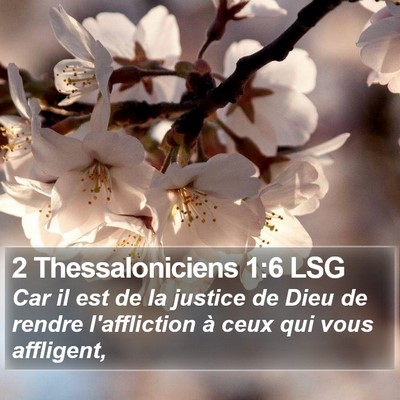 2 Thessaloniciens 1:6 LSG Bible Verse Image