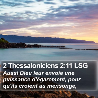 2 Thessaloniciens 2:11 LSG Bible Verse Image