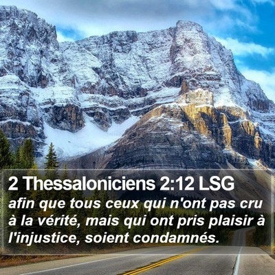 2 Thessaloniciens 2:12 LSG Bible Verse Image