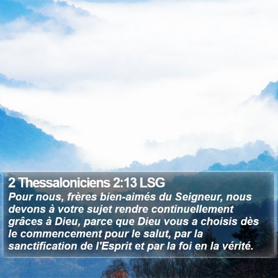 2 Thessaloniciens 2:13 LSG Bible Verse Image