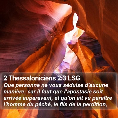2 Thessaloniciens 2:3 LSG Bible Verse Image