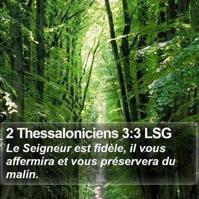 2 Thessaloniciens 3:3 LSG Bible Verse Image