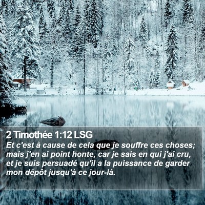 2 Timothée 1:12 LSG Bible Verse Image