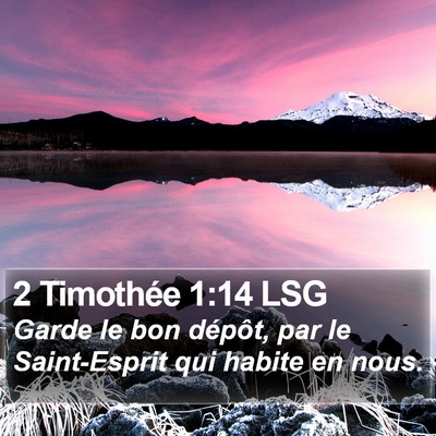 2 Timothée 1:14 LSG Bible Verse Image