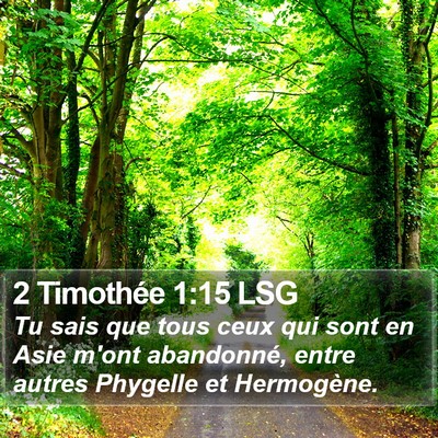 2 Timothée 1:15 LSG Bible Verse Image