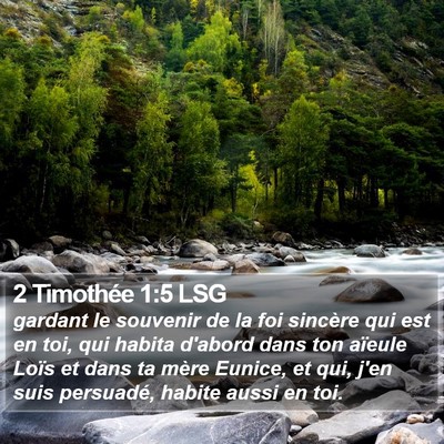2 Timothée 1:5 LSG Bible Verse Image