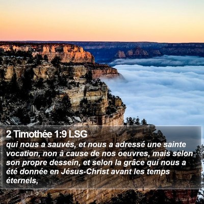 2 Timothée 1:9 LSG Bible Verse Image