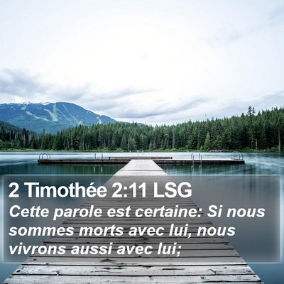 2 Timothée 2:11 LSG Bible Verse Image