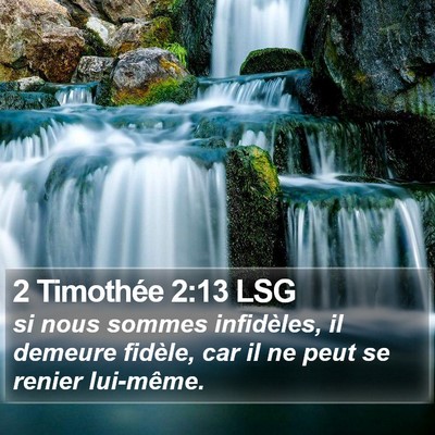 2 Timothée 2:13 LSG Bible Verse Image