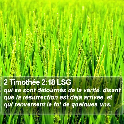 2 Timothée 2:18 LSG Bible Verse Image